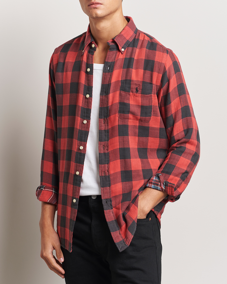 Hombres |  | Polo Ralph Lauren | Double Face Custom Fit Check Shirt Red/Black