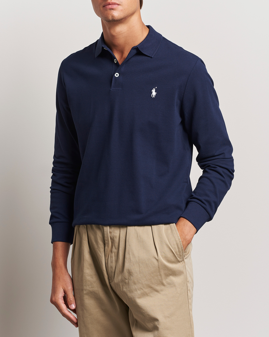 Hombres |  | Polo Ralph Lauren | Custom Slim Fit Long Sleeve Polo Refined Navy