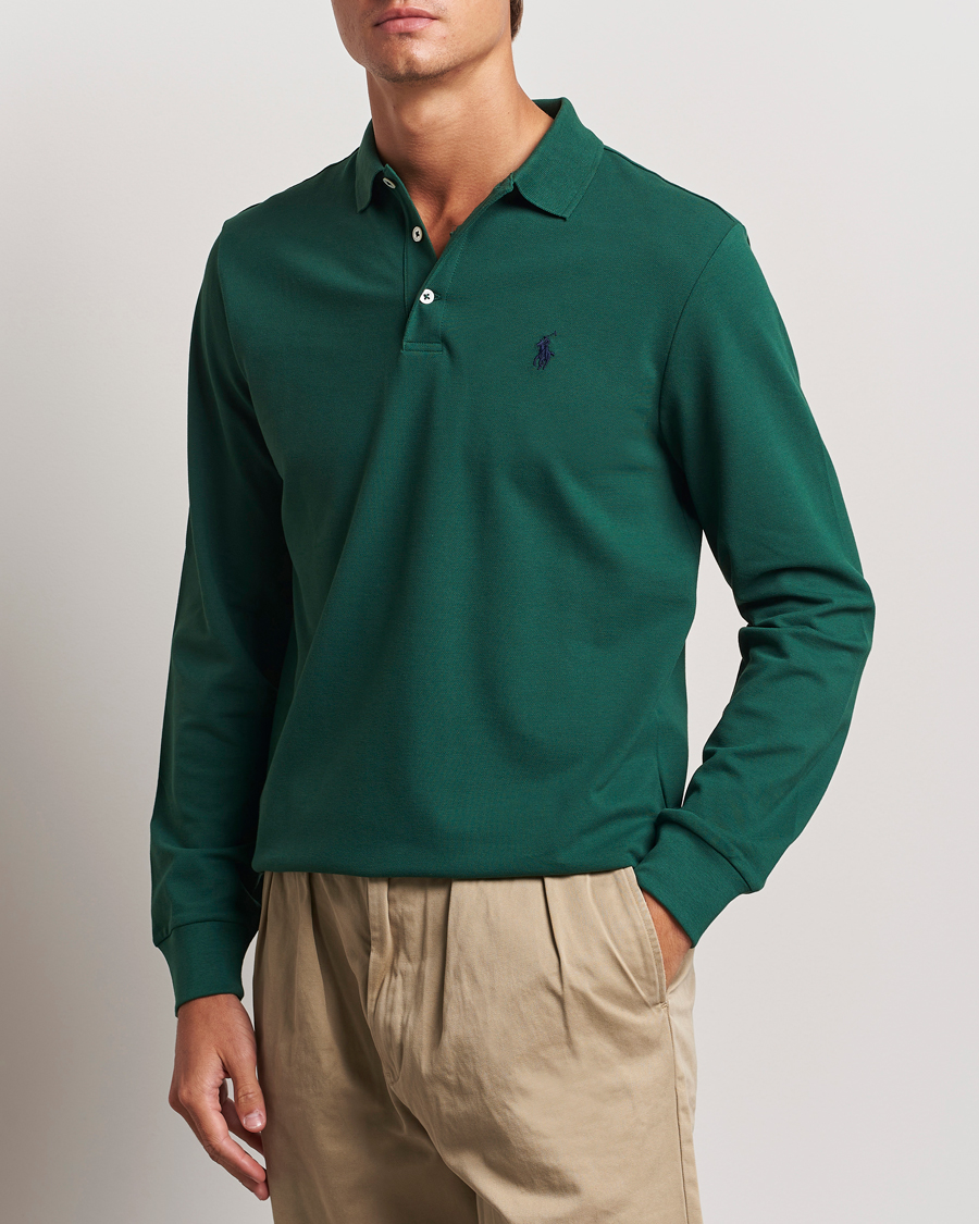 Hombres |  | Polo Ralph Lauren | Custom Slim Fit Long Sleeve Polo Vintage Pine