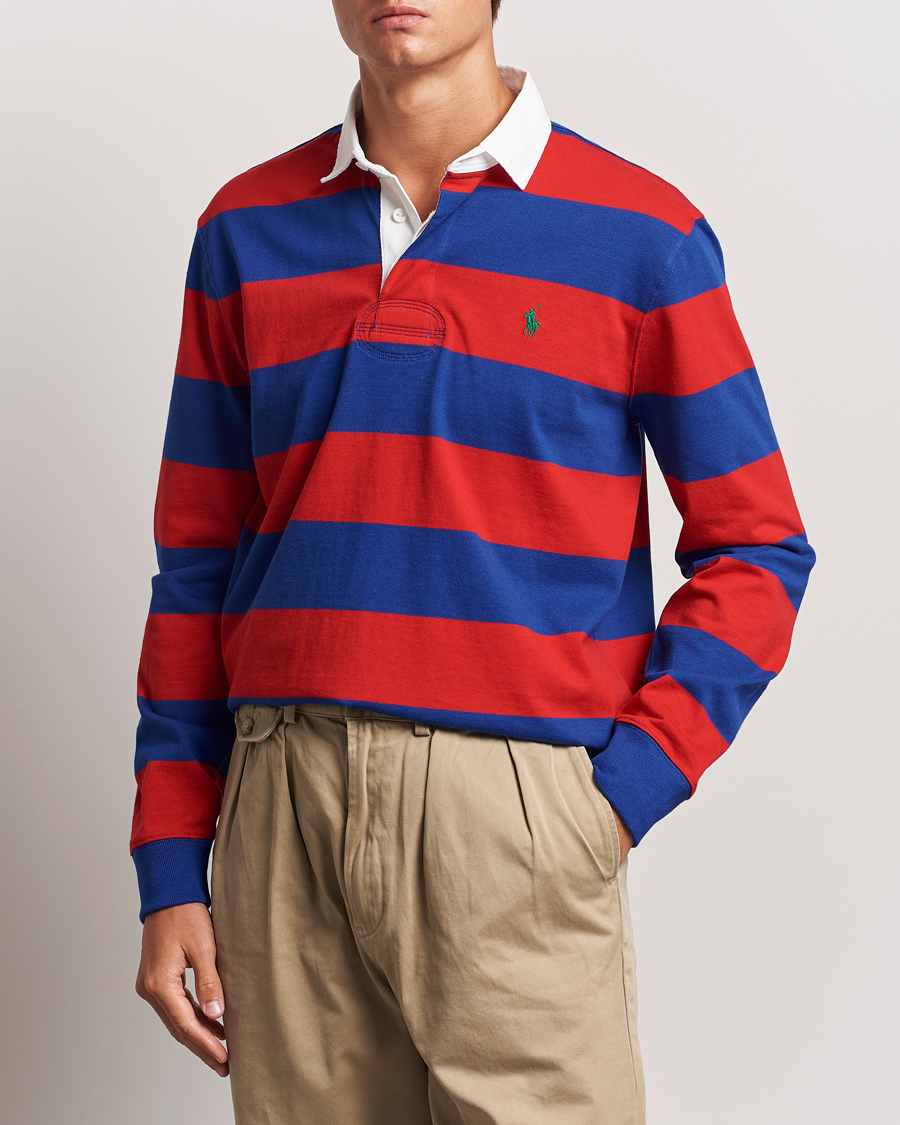 Hombres |  | Polo Ralph Lauren | Jersey Striped Rugger Red/Classic Azure