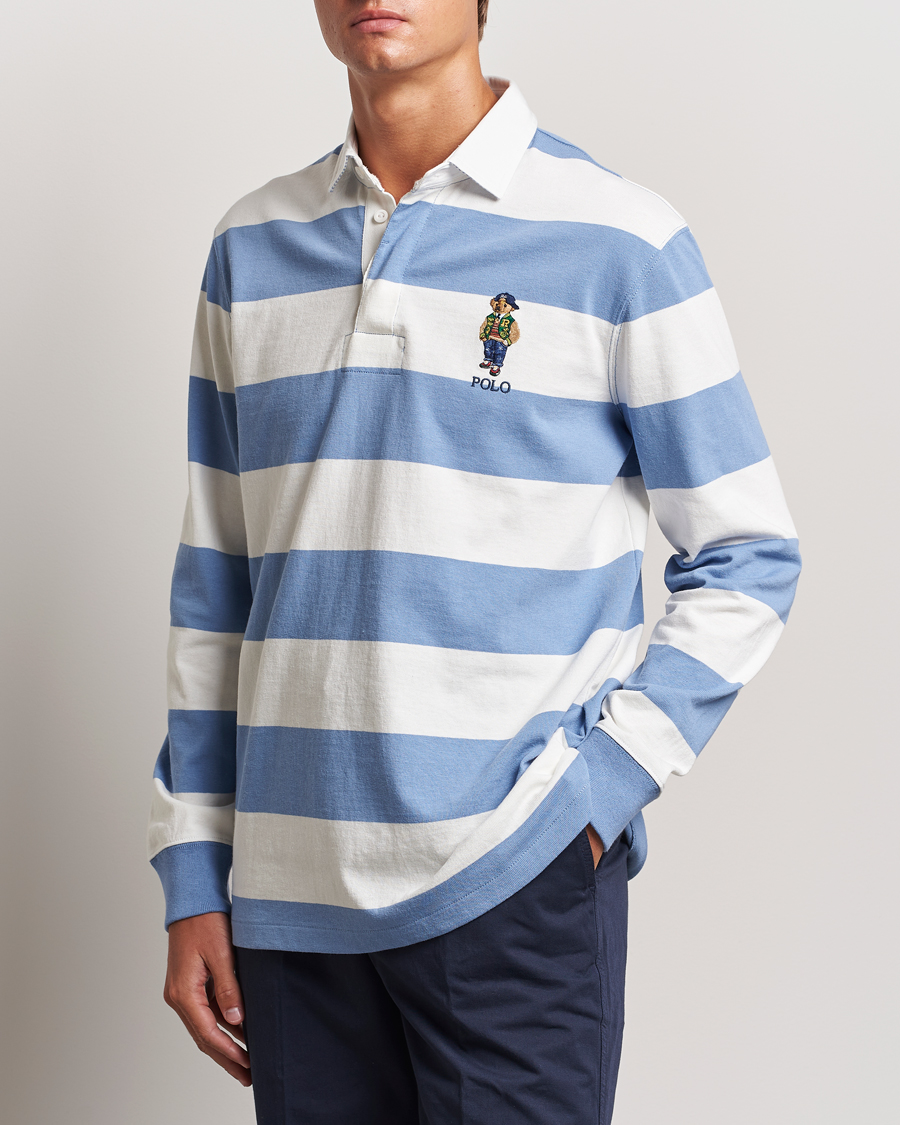 Hombres |  | Polo Ralph Lauren | Striped Rugby Varsity Bear Campus  Blue/White