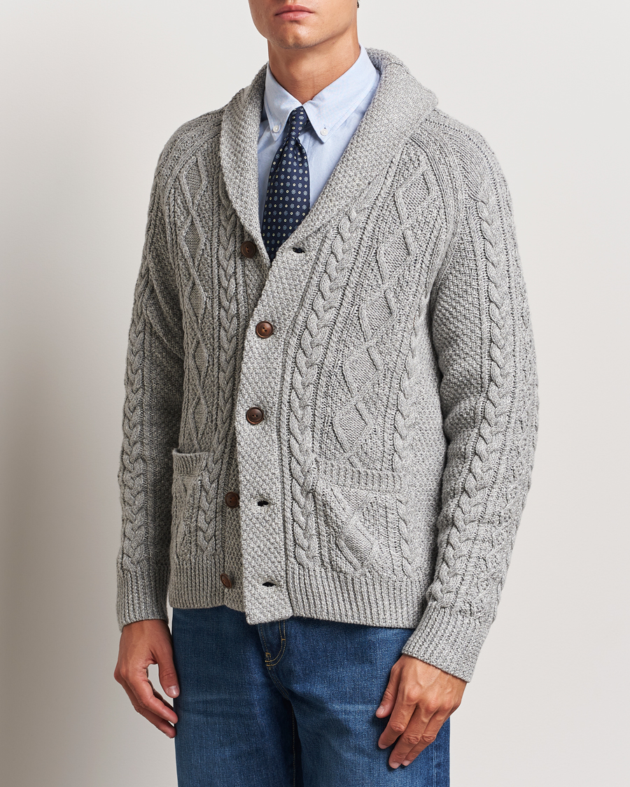 Hombres |  | Polo Ralph Lauren | Cotton Shawl Cardigan Grey Combo