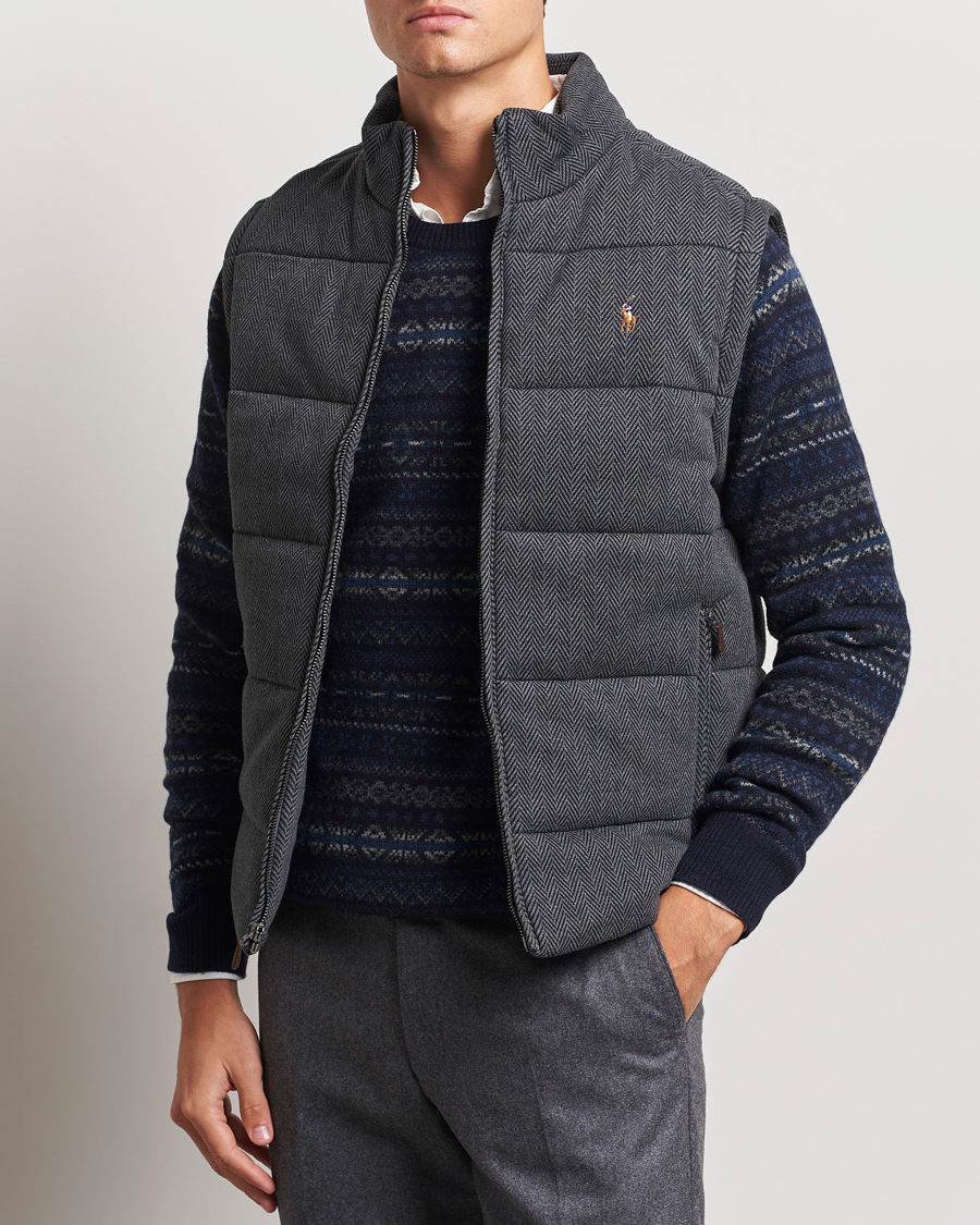 Hombres |  | Polo Ralph Lauren | Quilted Vest Stadium Grey Heather Herringbone