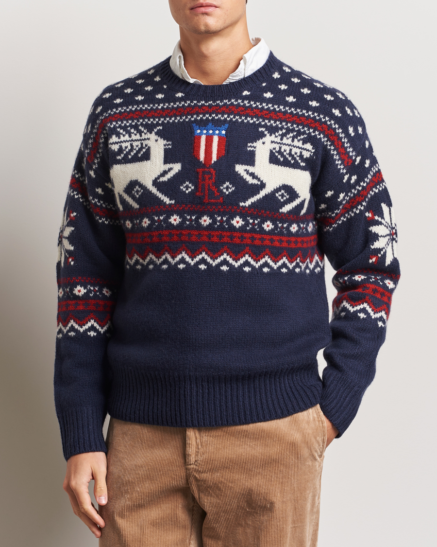 Hombres |  | Polo Ralph Lauren | Raindeer Wool Sweater Navy Combo