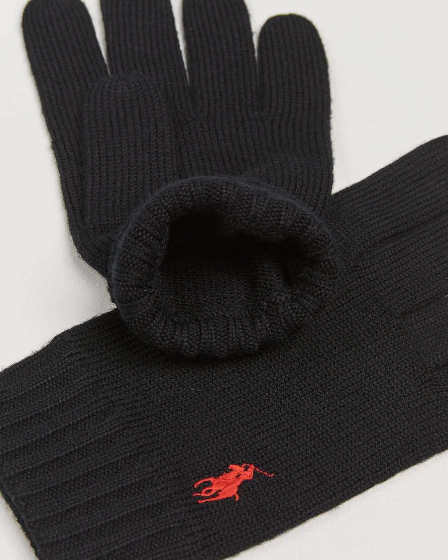 Hombres |  | Polo Ralph Lauren | Merino Gloves Polo Black