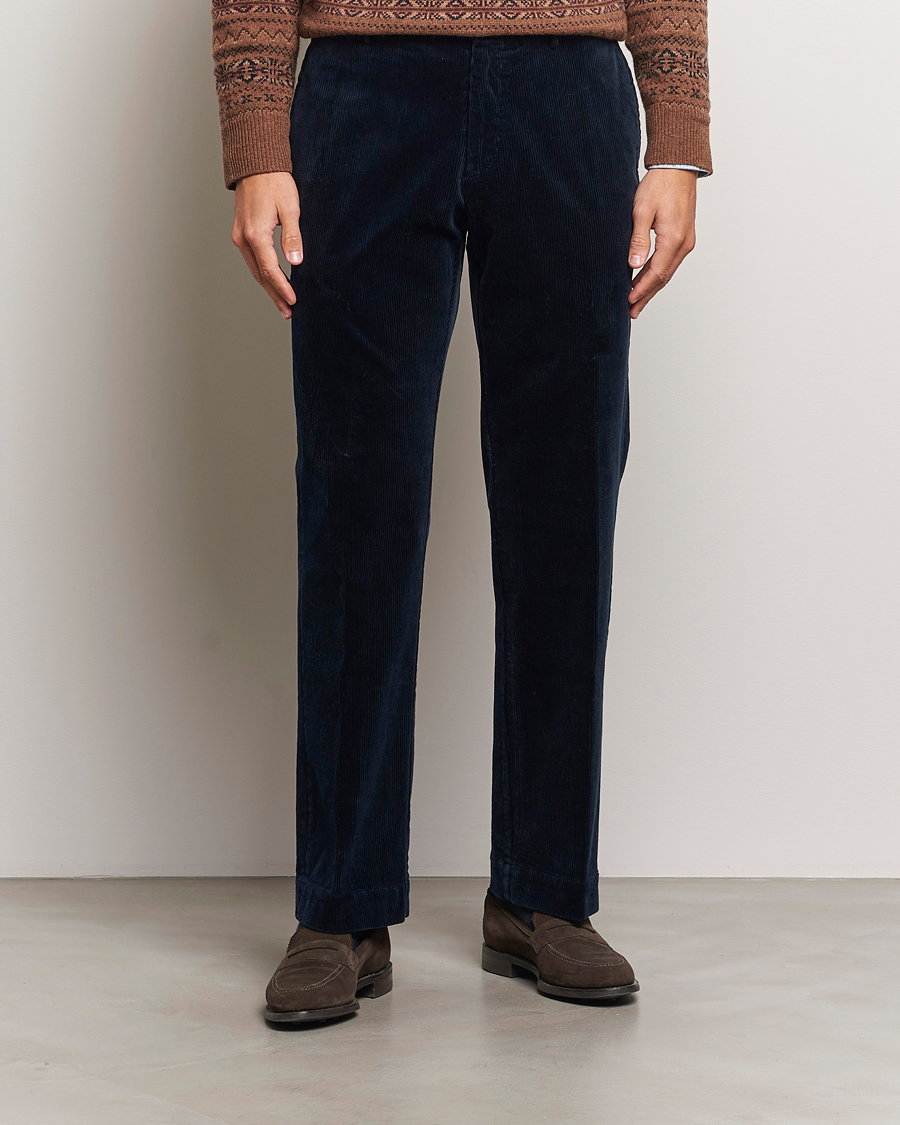 Hombres |  | Polo Ralph Lauren | Corduroy Pleated Trousers Aviator Navy