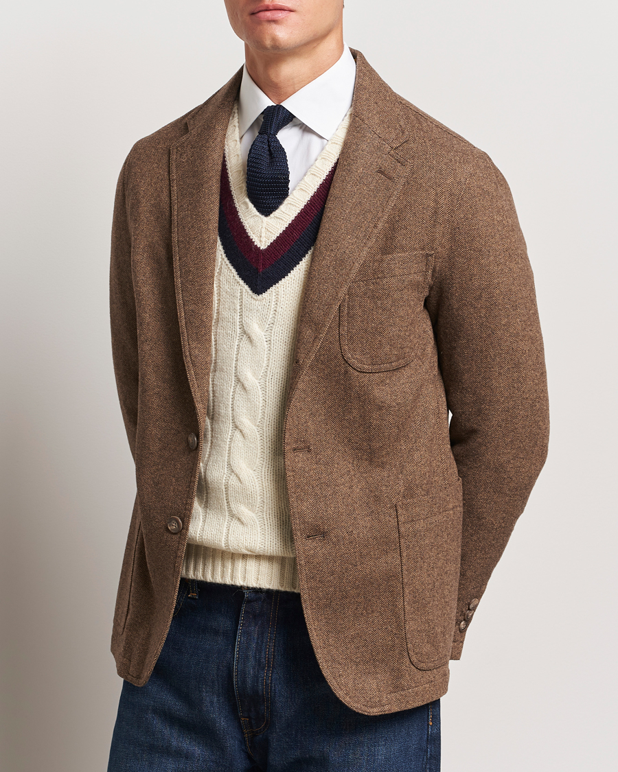 Hombres |  | Polo Ralph Lauren | Classic Herringbone Sportcoat Brown/Tan