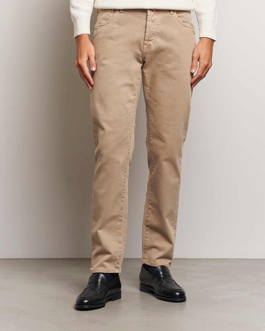 Hombres |  | Incotex | 5-Pocket Bull Denim Pants Beige