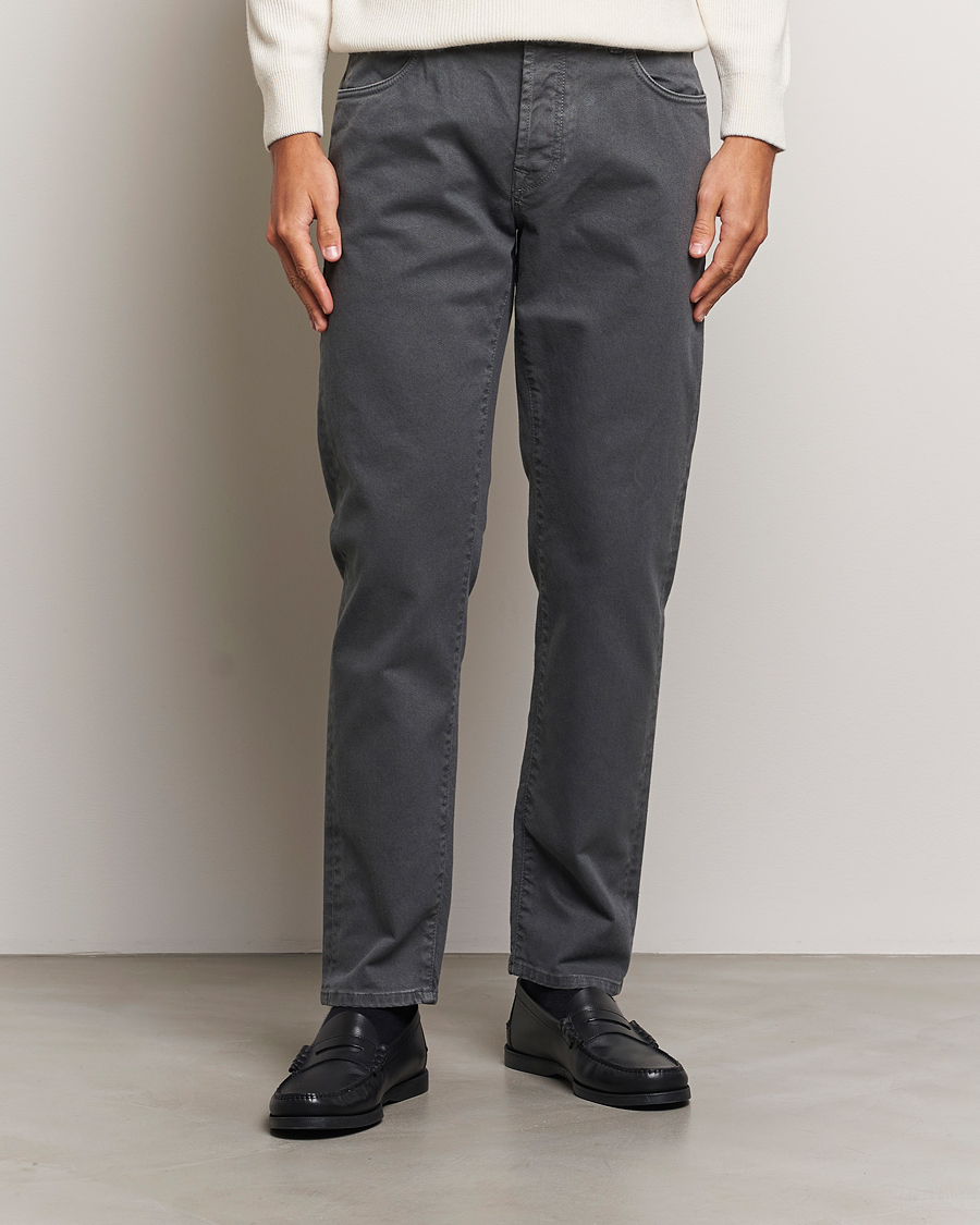 Hombres |  | Incotex | 5-Pocket Bull Denim Pants Dark Grey