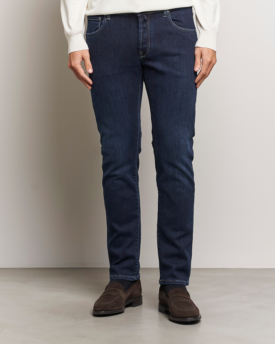 Hombres |  | Incotex | 5-Pocket Stretch Denim Dark Blue