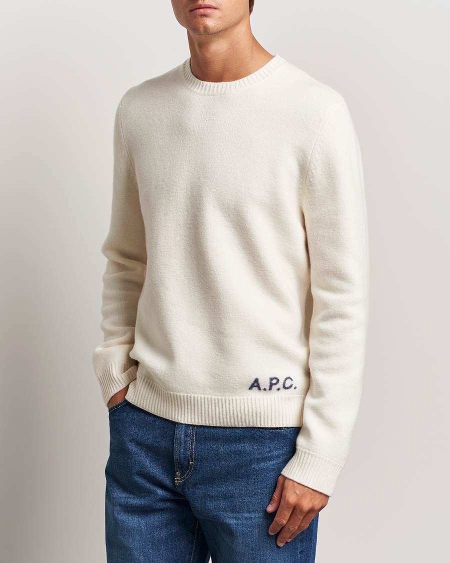 Hombres |  | A.P.C. | Edward Merino Wool Sweater Ecru