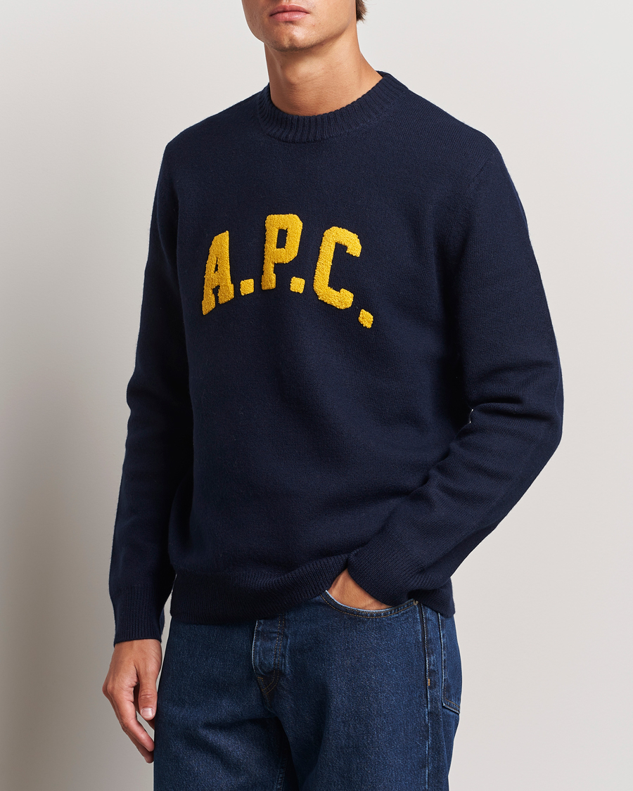 Hombres | Jerseys de punto | A.P.C. | Joshua Wool Sweater Dark Navy