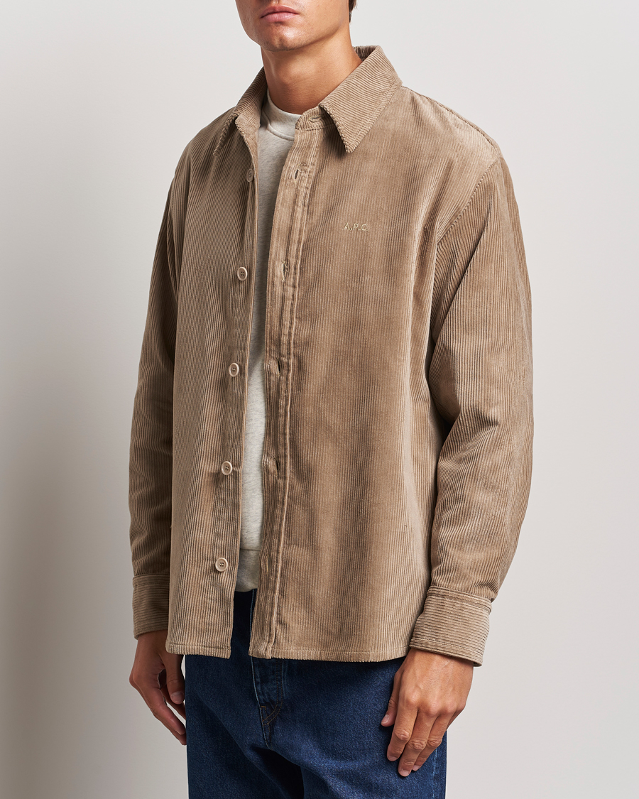 Hombres | Verano | A.P.C. | Bobby Corduroy Overshirt Beige