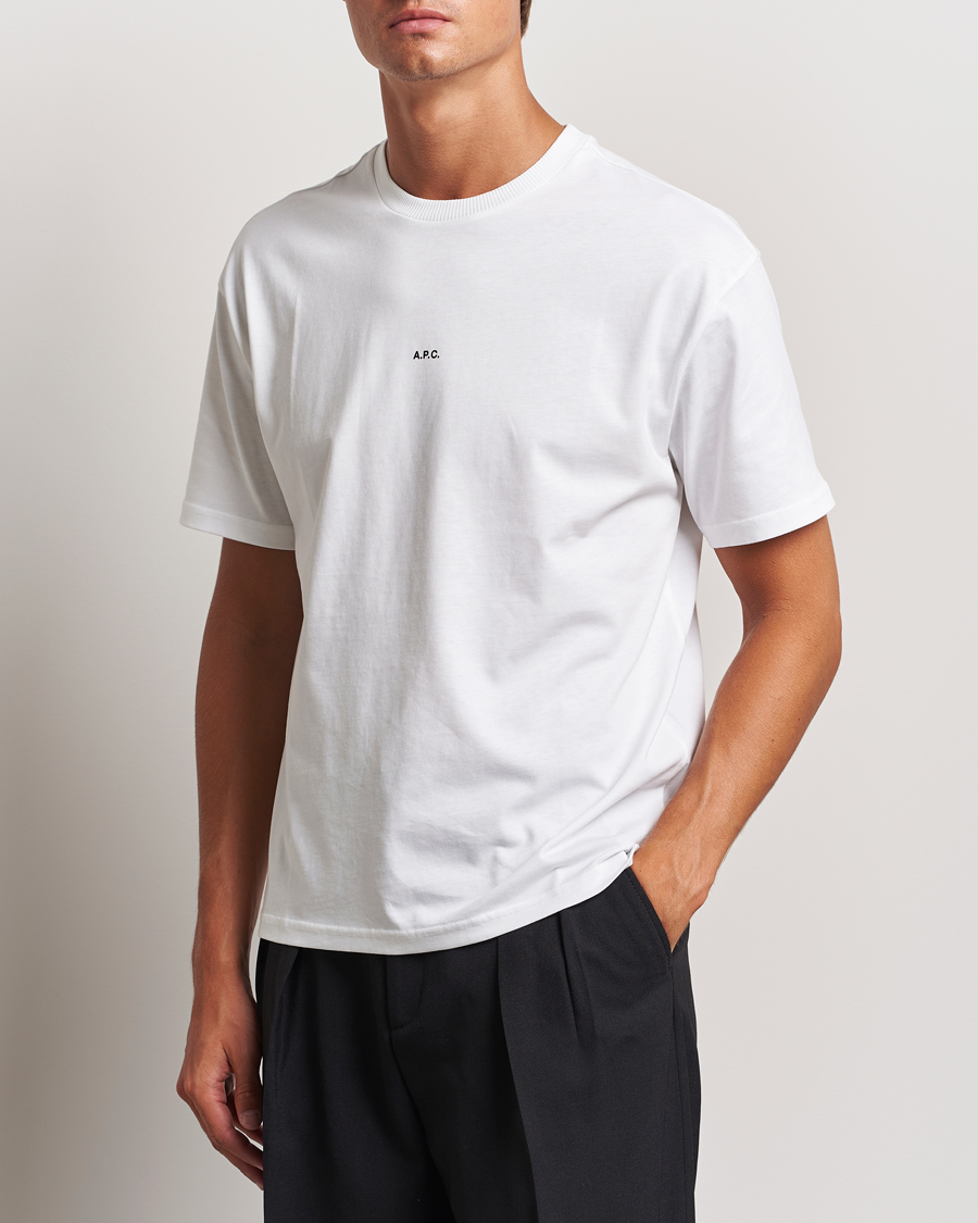 Hombres | Novedades | A.P.C. | Boxy Micro Center Logo T-Shirt White