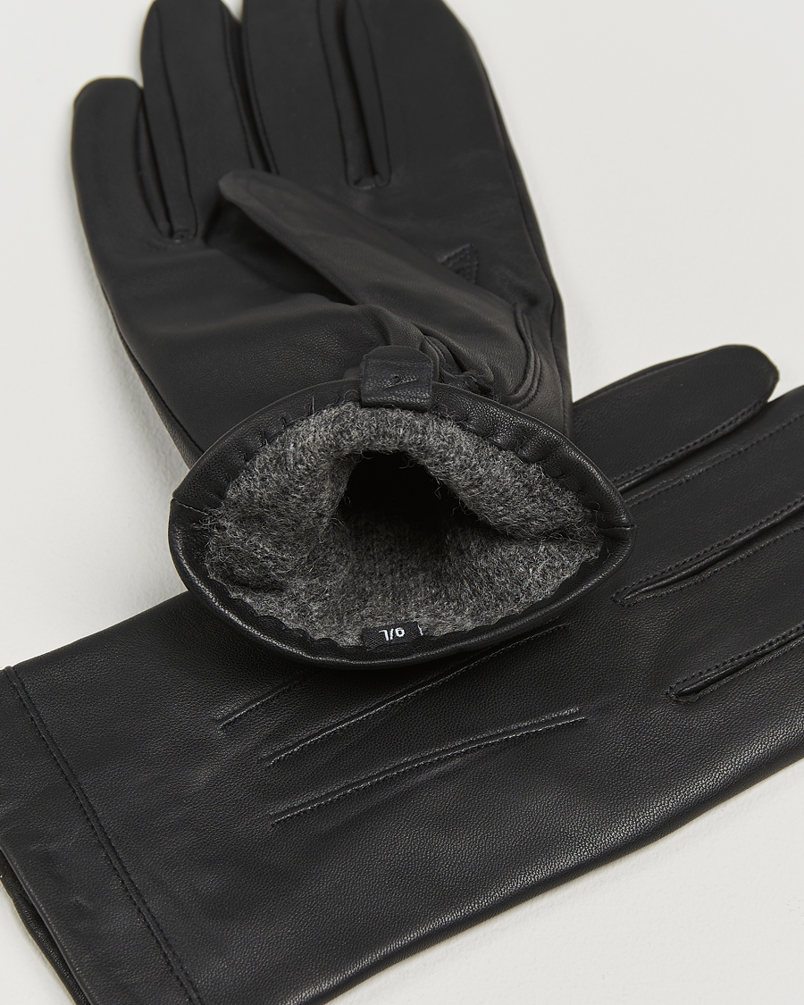 Hombres | Guantes | Amanda Christensen | Lined Leather Gloves Black