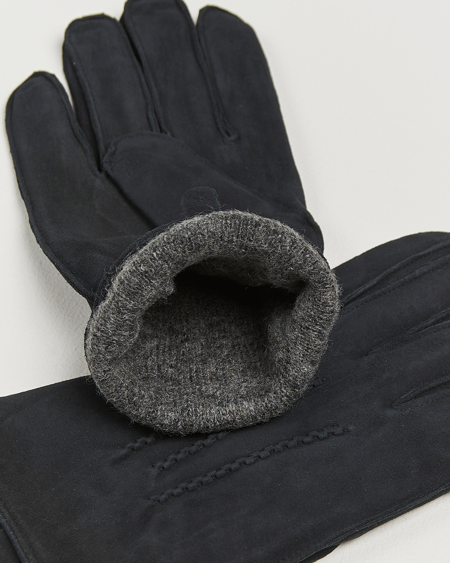 Hombres | Guantes | Amanda Christensen | Lined Suede Gloves Black