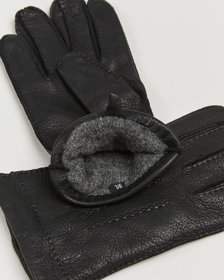 Hombres | Guantes | Amanda Christensen | Lined Deerskin Gloves Black