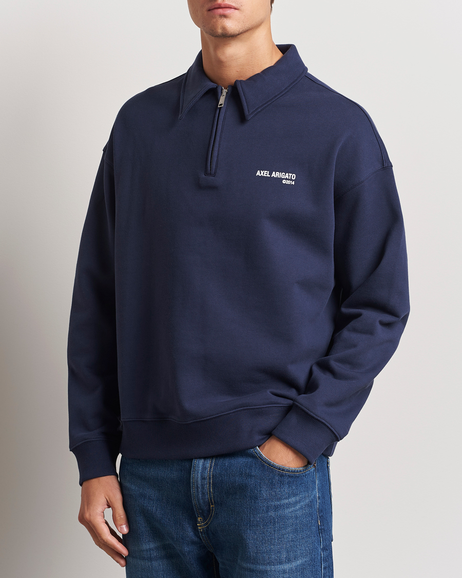 Hombres |  | Axel Arigato | Remi Half Zip Sweater Navy