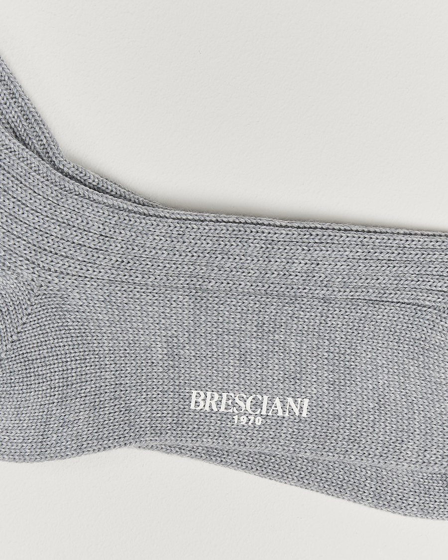 Hombres |  | Bresciani | Heavy Wool Socks Light Grey