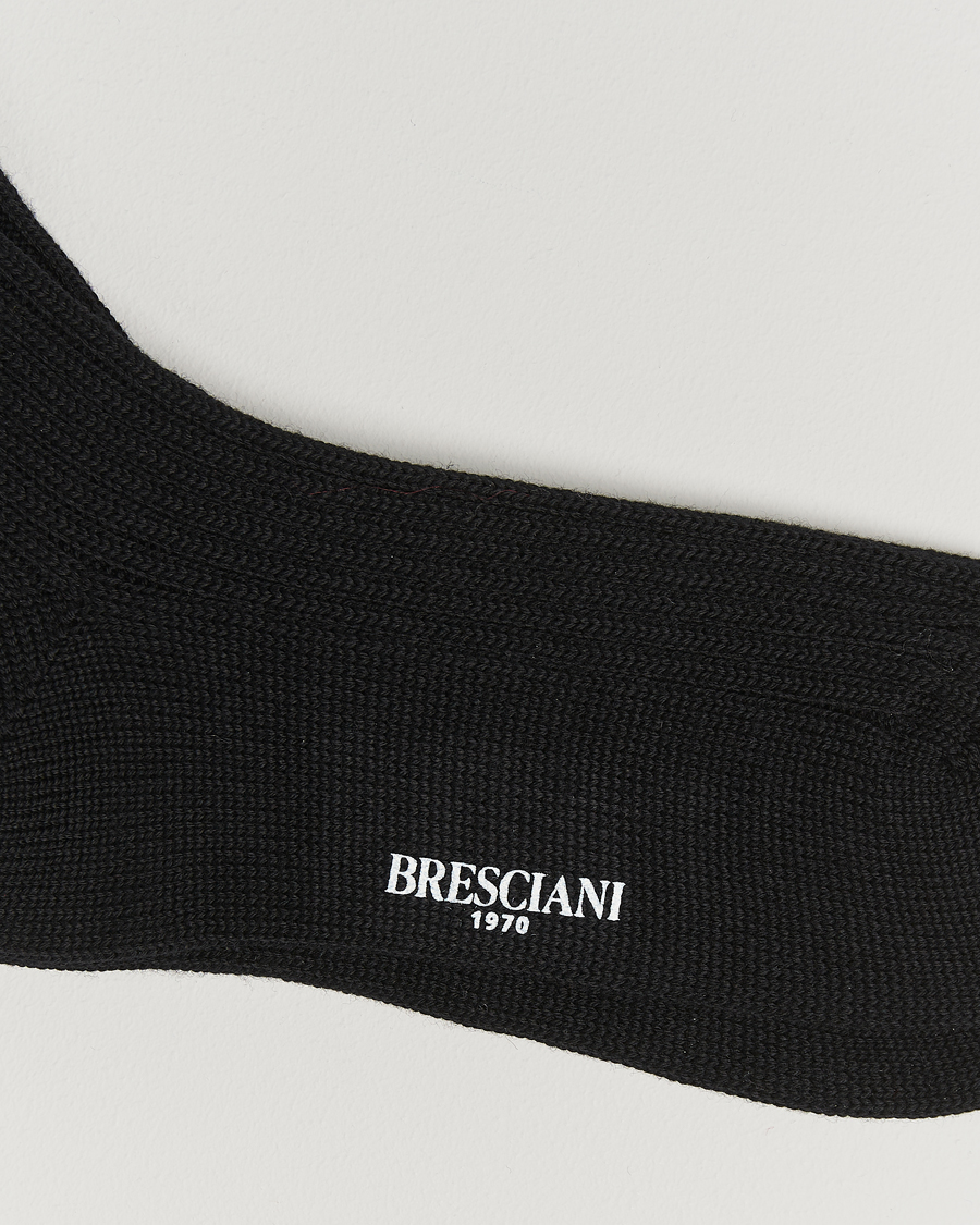 Hombres |  | Bresciani | Heavy Wool Socks Black