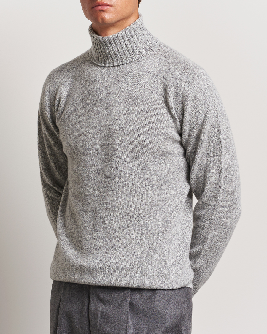 Hombres | Italian Department | Altea | Wool/Cashmere Rollneck Grey Melange