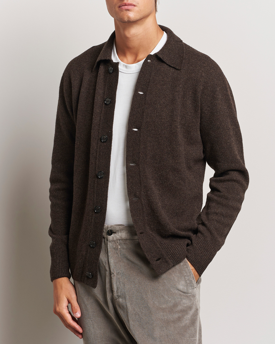 Hombres |  | Altea | Shetland Collared Cardigan Brown