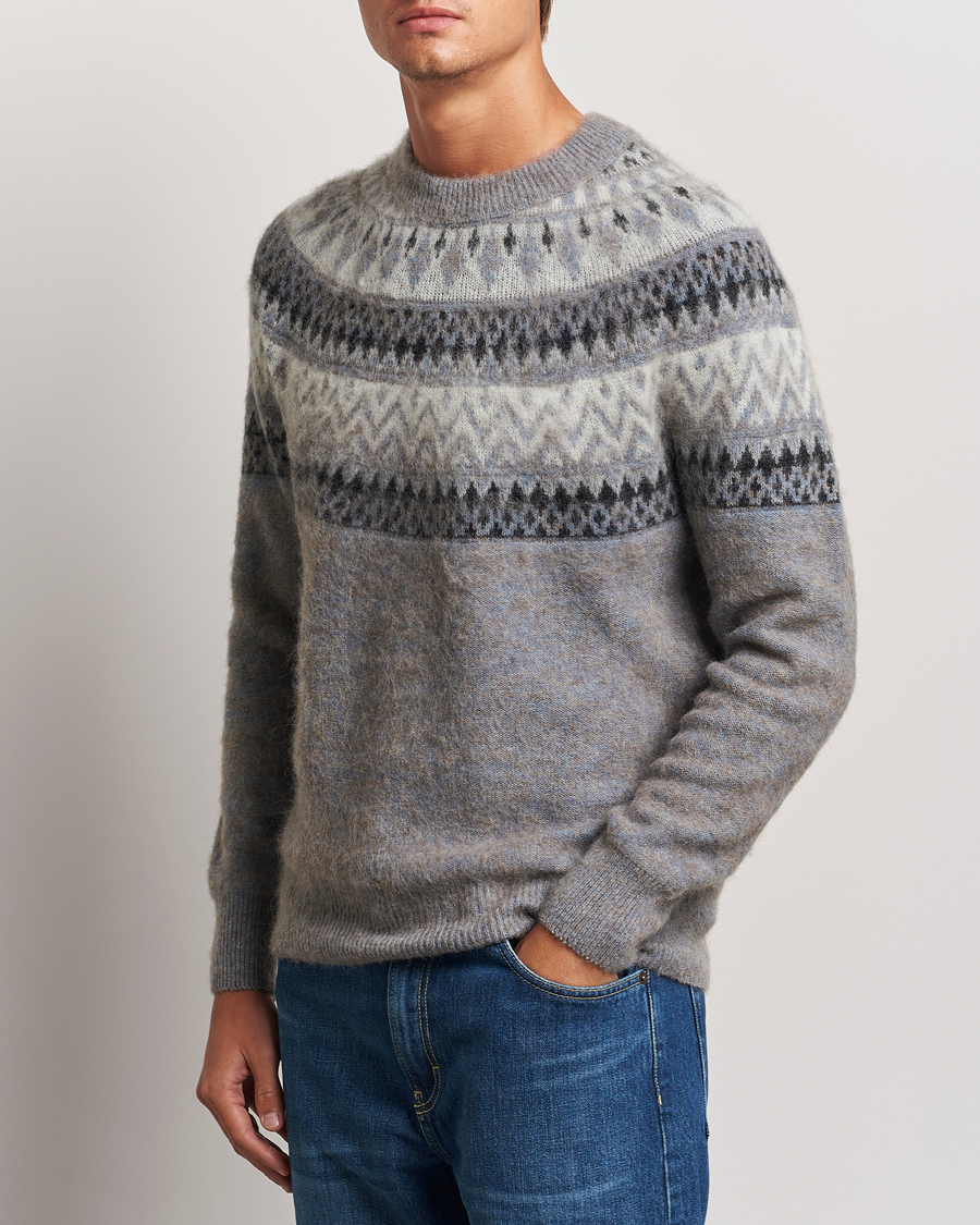 Hombres |  | Altea | Wool/Cashmere Norwegian Sweater Grey