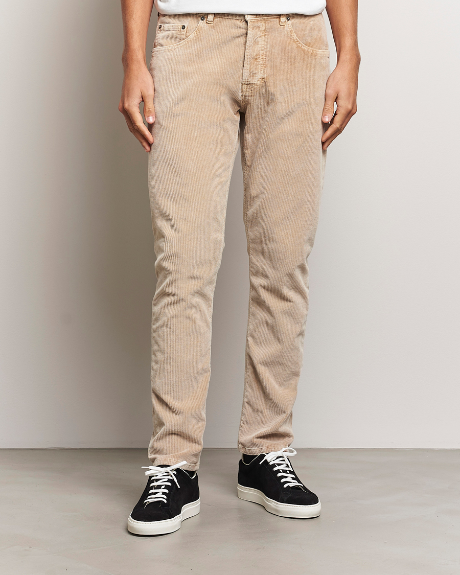 Hombres |  | Dondup | Icon Corduroy Trousers Light Beige