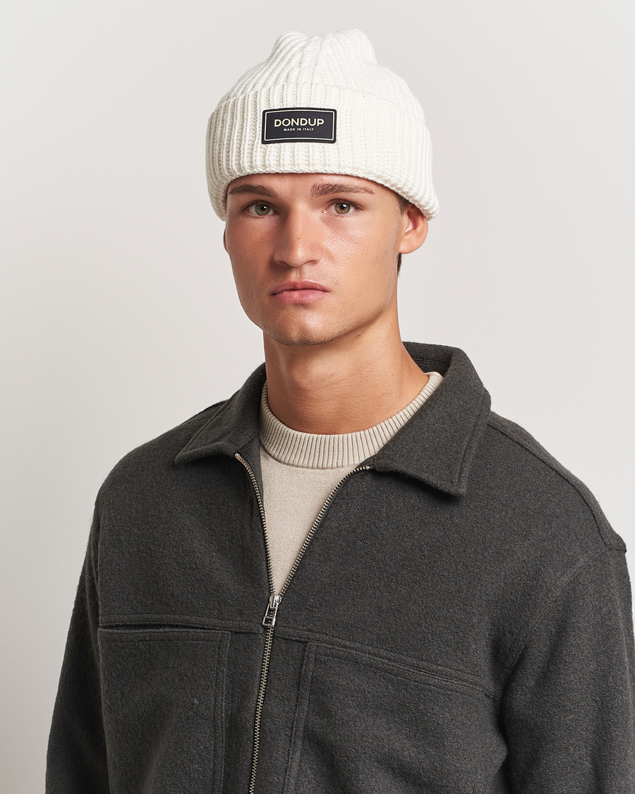 Hombres |  | Dondup | Ribbed Beanie Off White