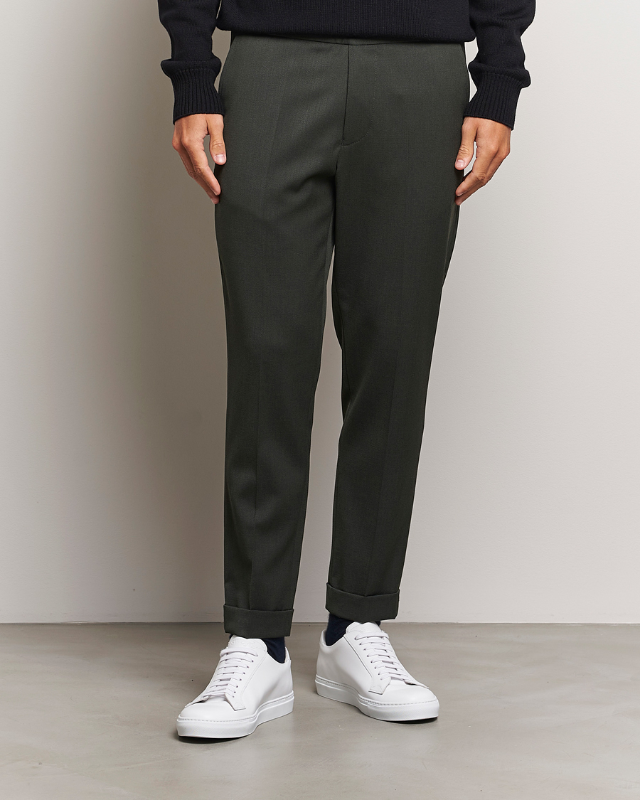 Hombres |  | Filippa K | Terry Wool Trousers Green Melange