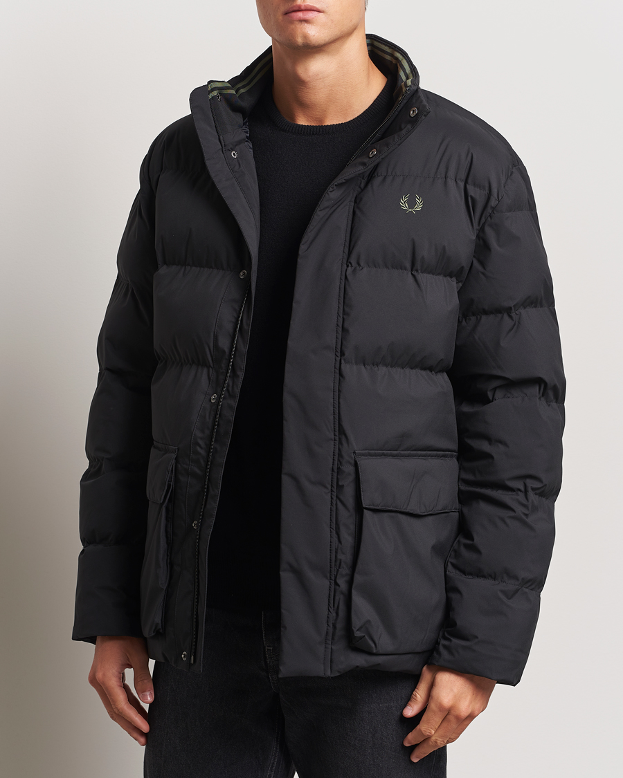 Hombres |  | Fred Perry | Padded Pocket Down Jacket Black