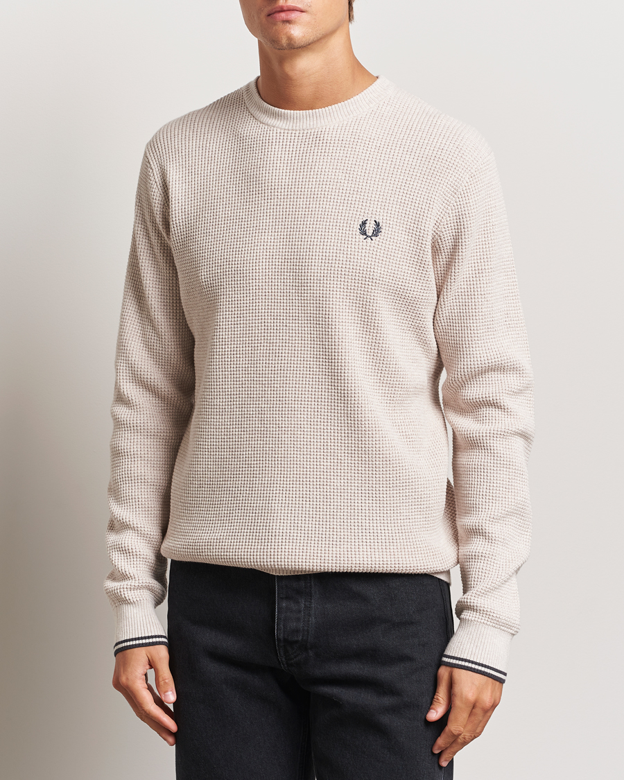 Hombres |  | Fred Perry | Waffle Stitch Jumper Porriged Marl