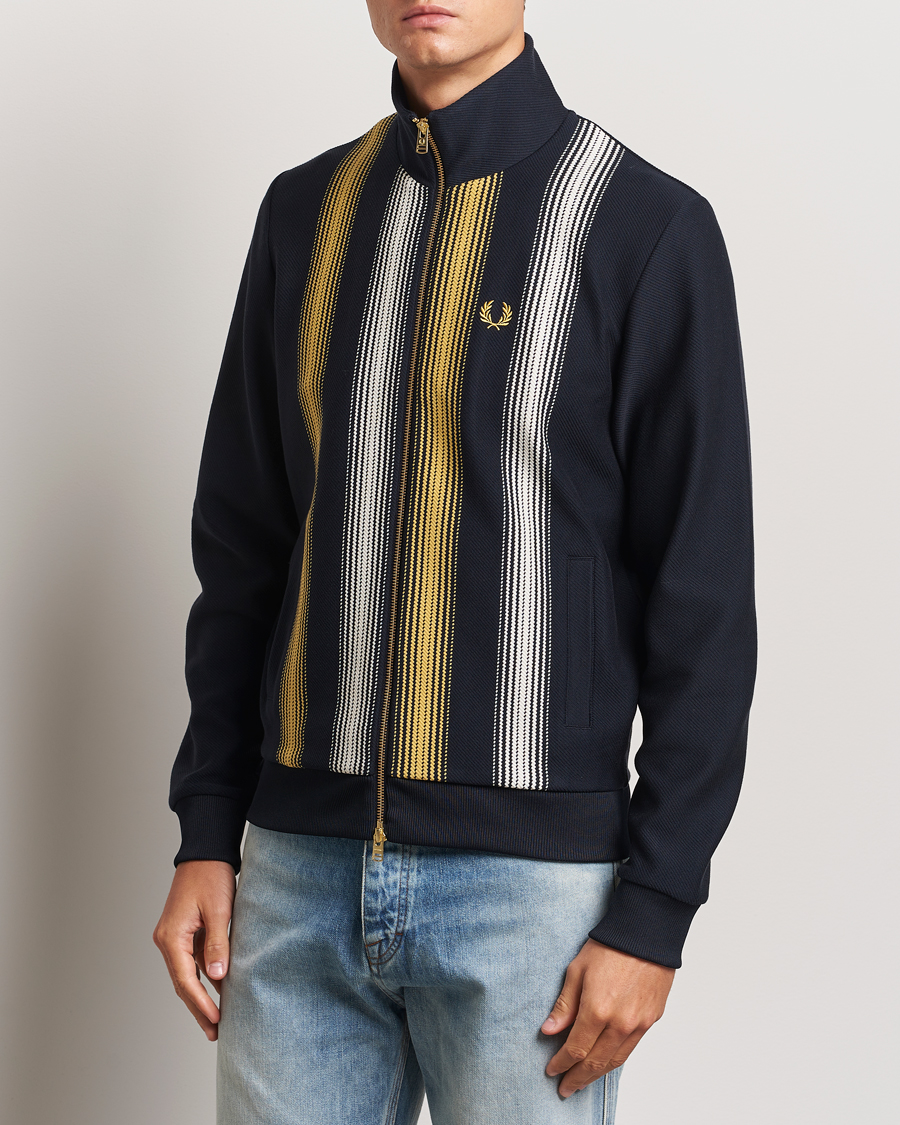 Hombres |  | Fred Perry | Ombre Striped Track Jacket Navy