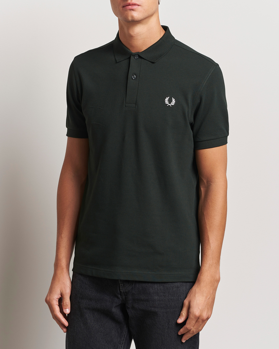 Hombres |  | Fred Perry | Plain Polo Shirt Night Green