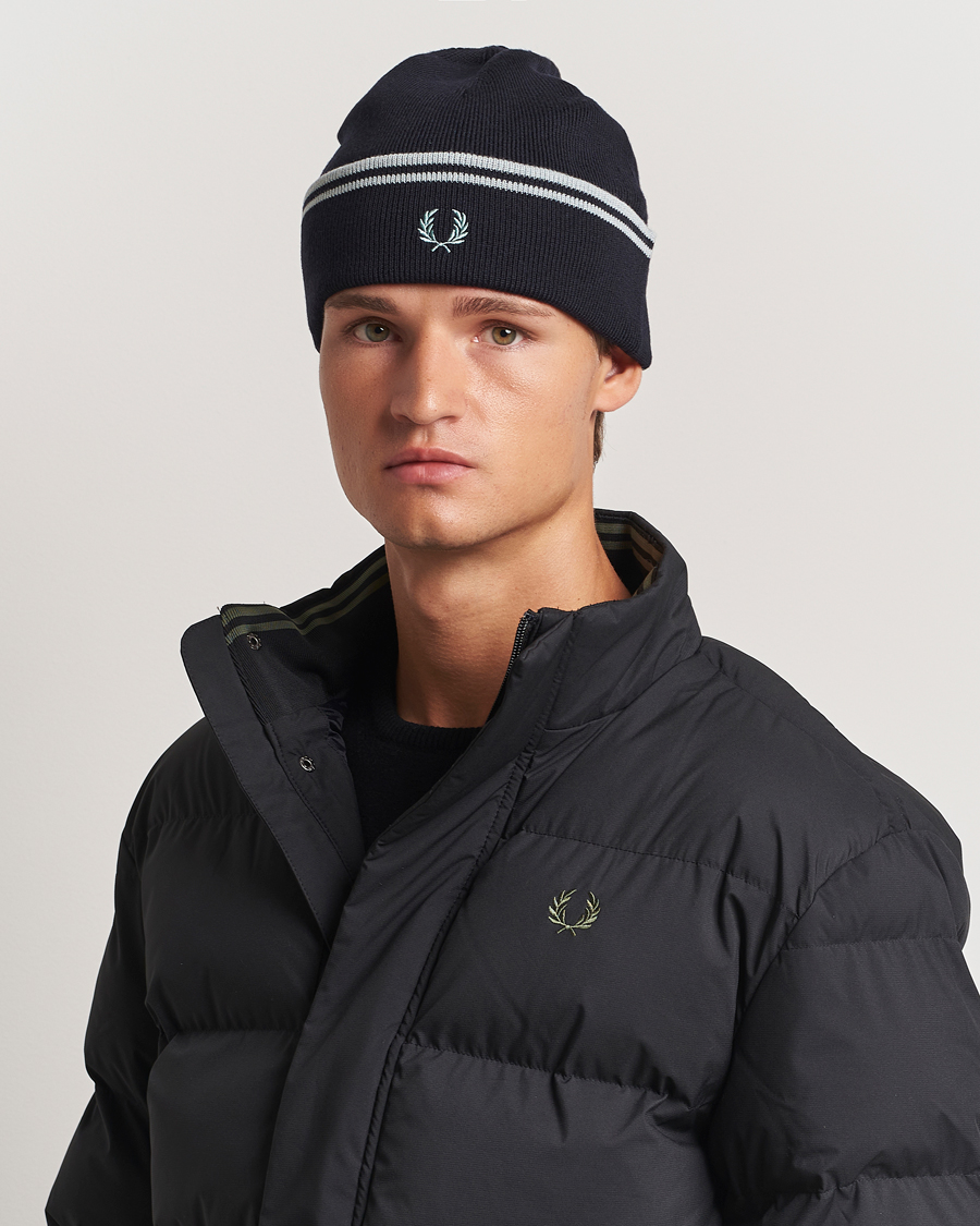 Hombres |  | Fred Perry | Twin Tipped Merino Beanie Navy