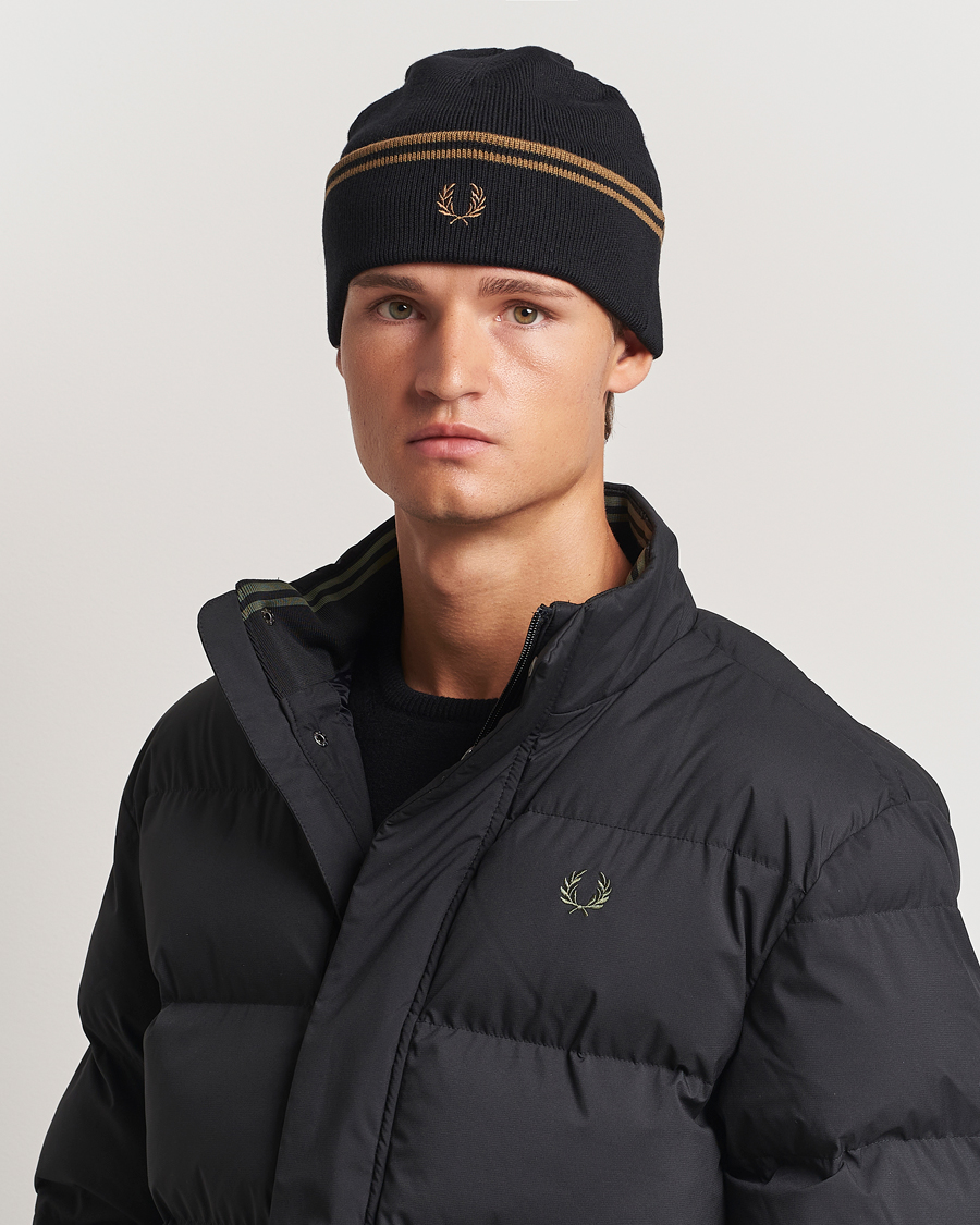 Hombres |  | Fred Perry | Twin Tipped Merino Beanie Black