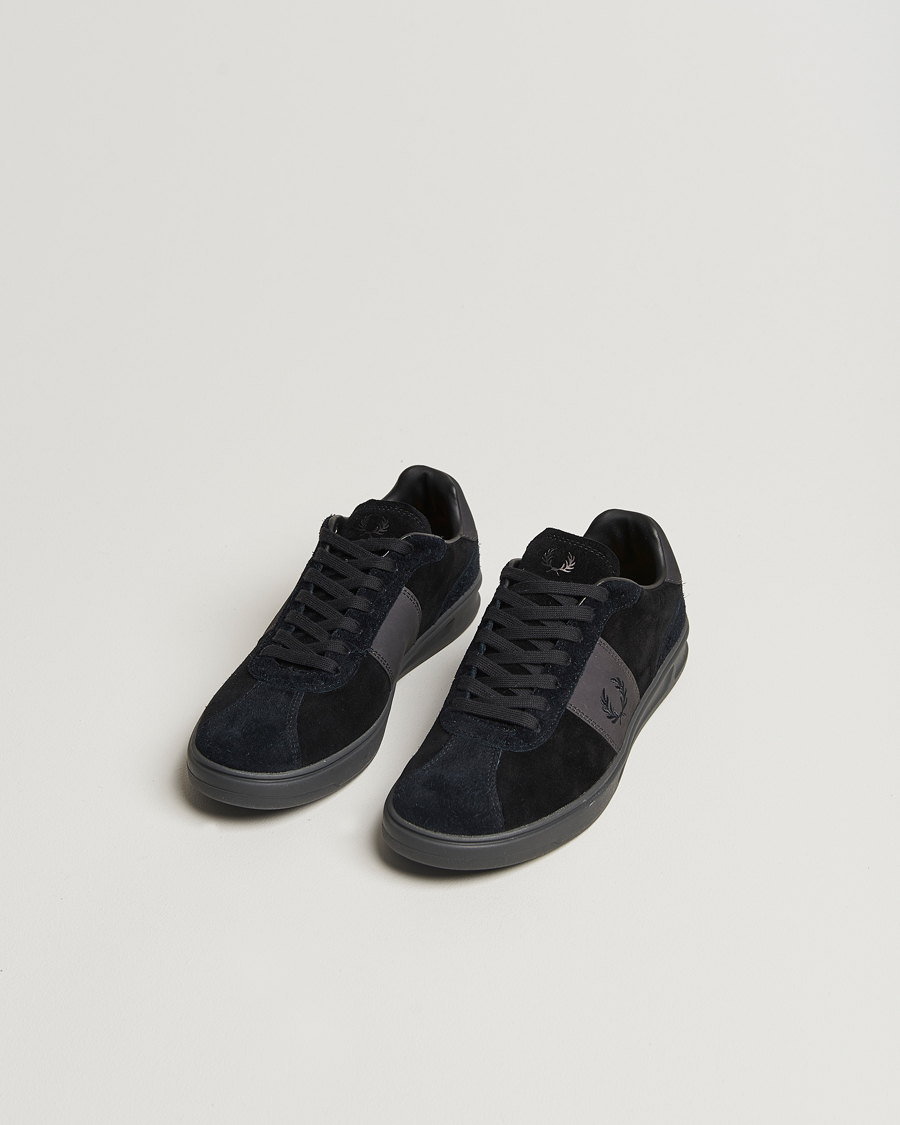 Hombres |  | Fred Perry | B4 Suede Sneaker Black