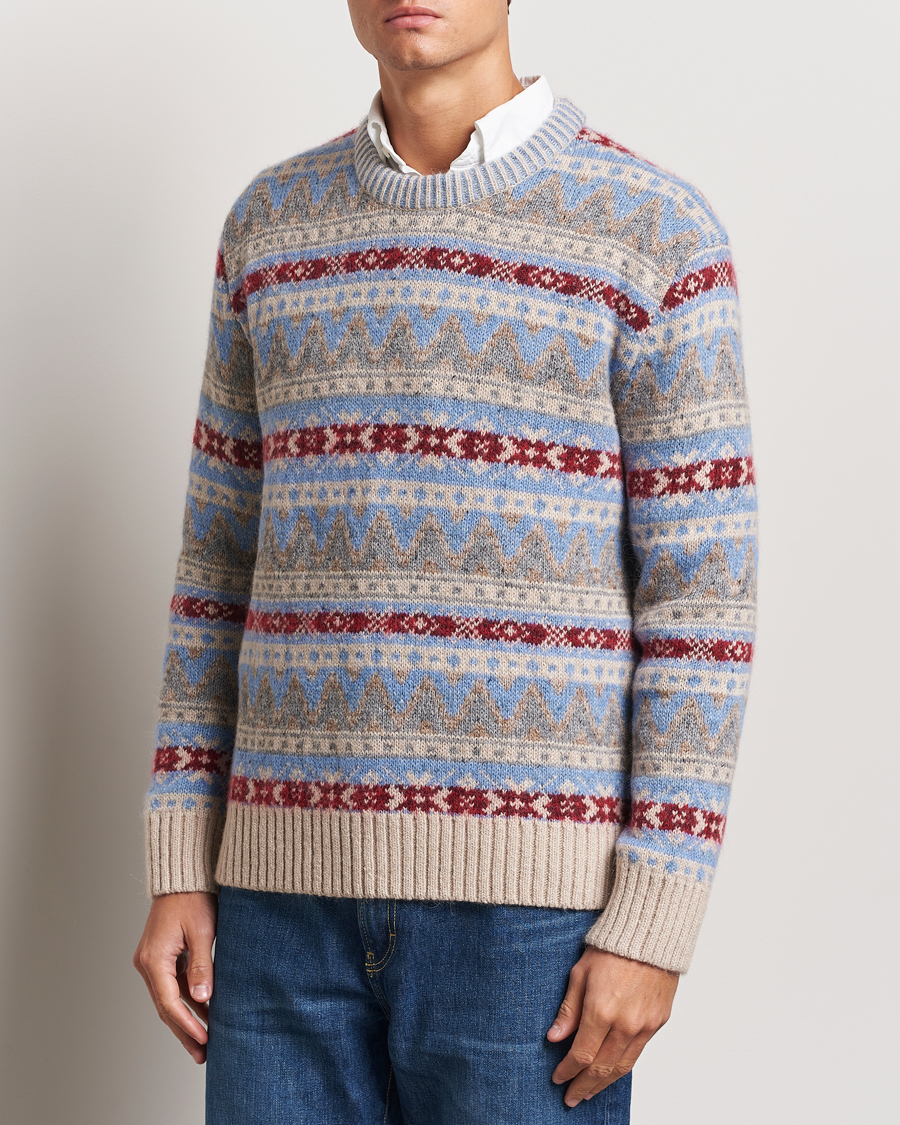 Hombres |  | GANT | Fair Isle Crew Neck Clear Sky