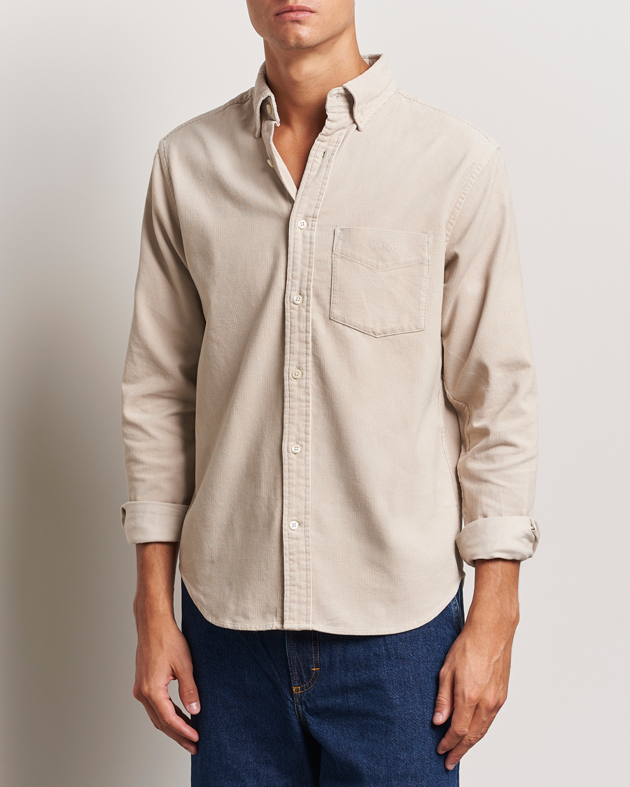 Hombres |  | GANT | Regular Fit Corduroy Shirt Putty