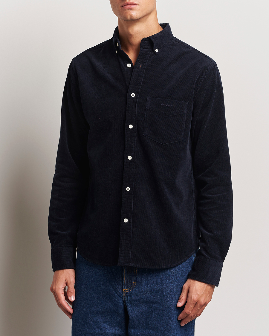 Hombres |  | GANT | Regular Fit Corduroy Shirt Evening Blue