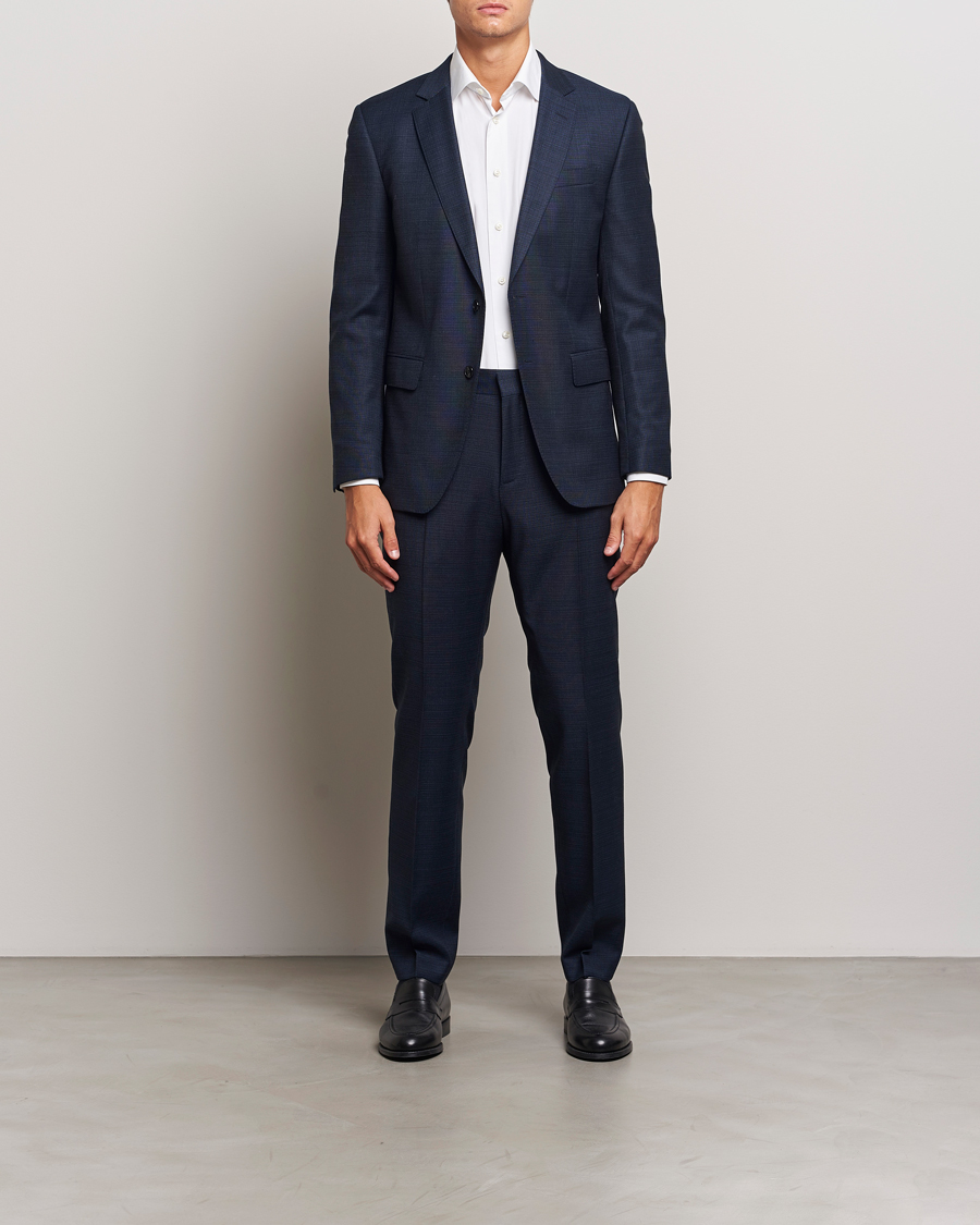 Hombres | Business & Beyond - Formal | BOSS BLACK | Huge Wool Suit Open Blue