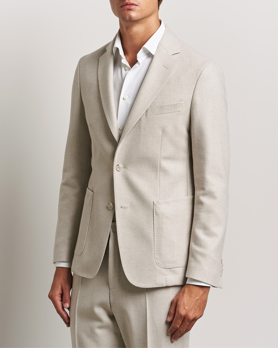 Hombres | Business & Beyond - Formal | BOSS BLACK | Hanry Wool Patch Pocket Blazer Open White