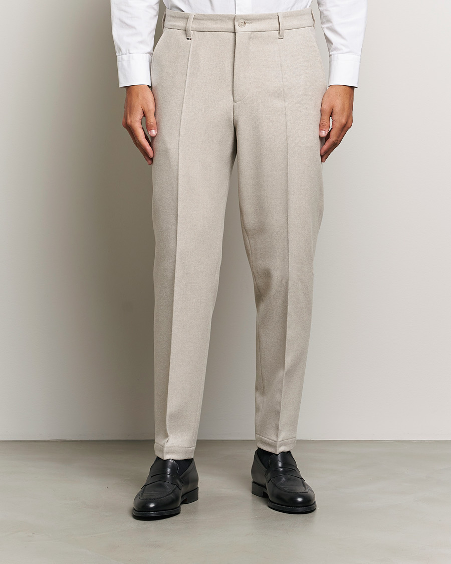 Hombres | Business & Beyond - Formal | BOSS BLACK | Perin Wool Trousers Open White