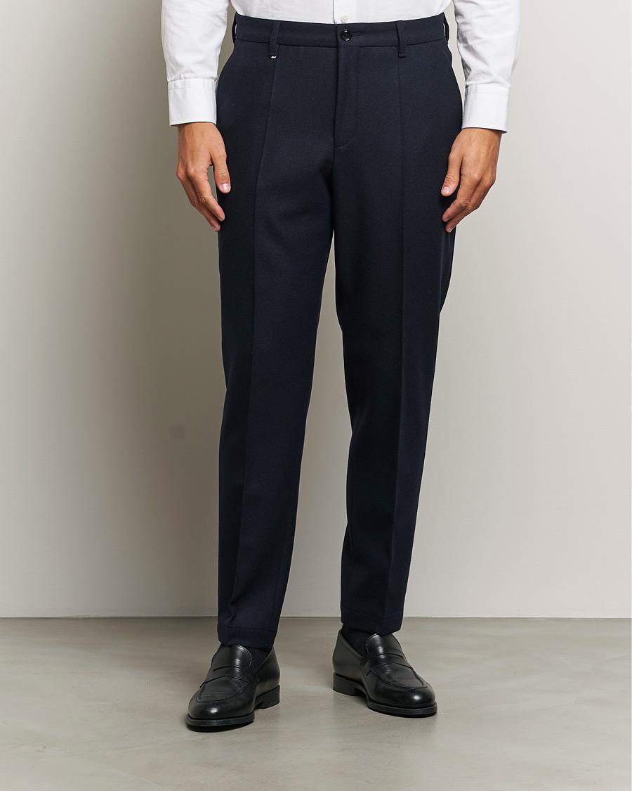 Hombres |  | BOSS BLACK | Perin Wool Trousers Dark Blue