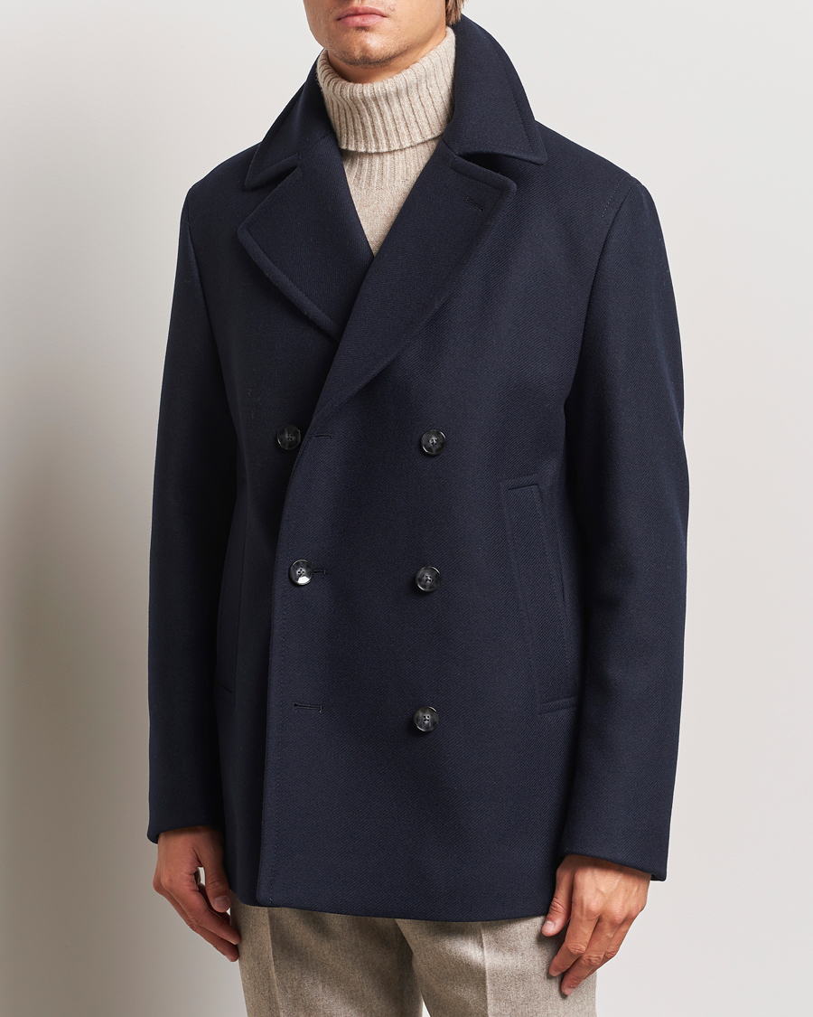 Hombres | Business & Beyond - Formal | BOSS BLACK | Clay Wool Peacoat Dark Blue