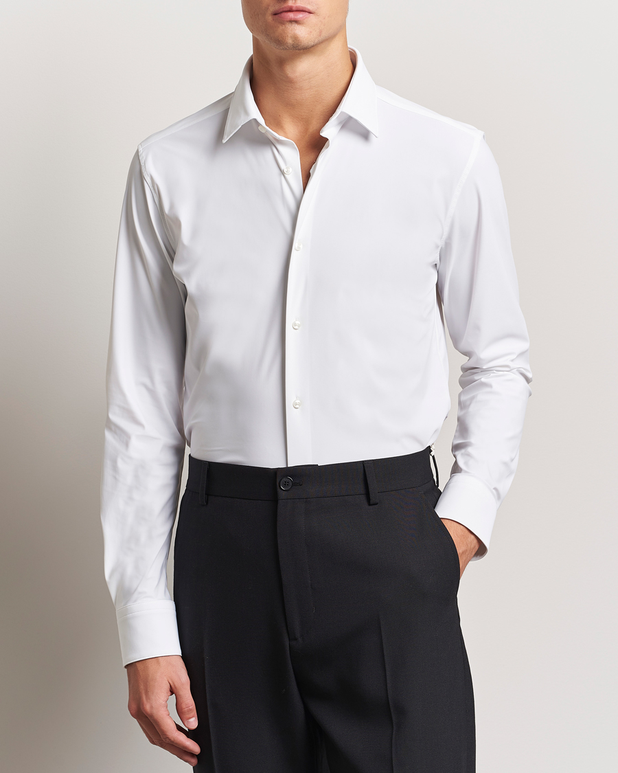 Hombres |  | BOSS BLACK | Hank 4-Way Stretch Shirt White