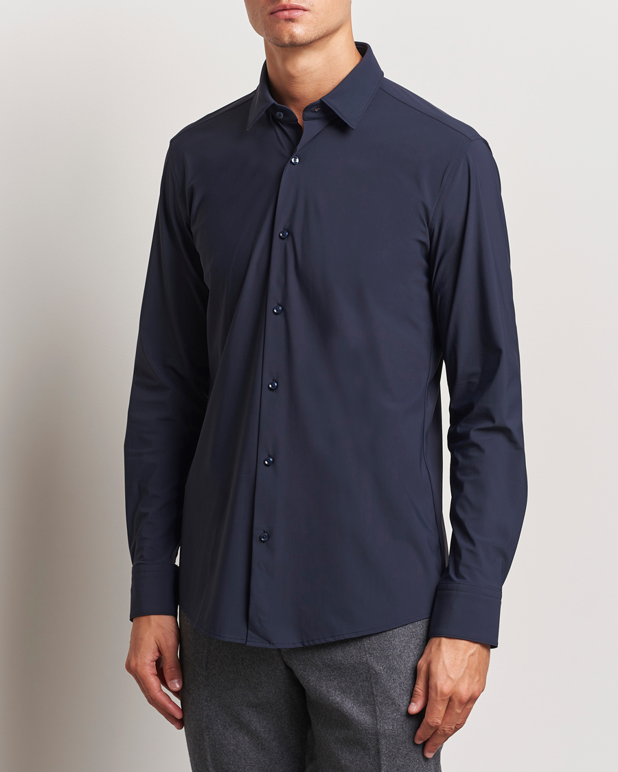 Hombres |  | BOSS BLACK | Hank 4-Way Stretch Shirt Dark Blue