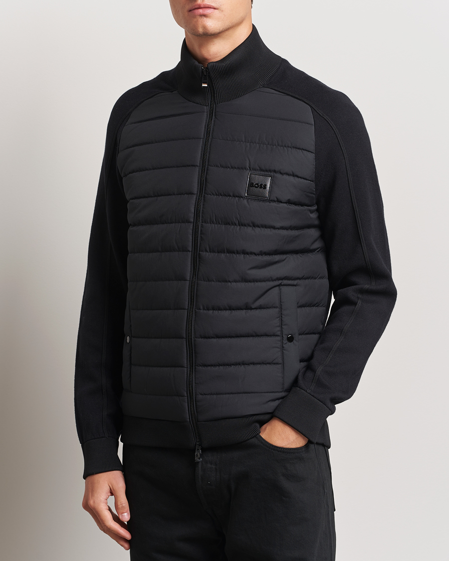 Hombres |  | BOSS BLACK | Esfero Hybrid Full Zip Black