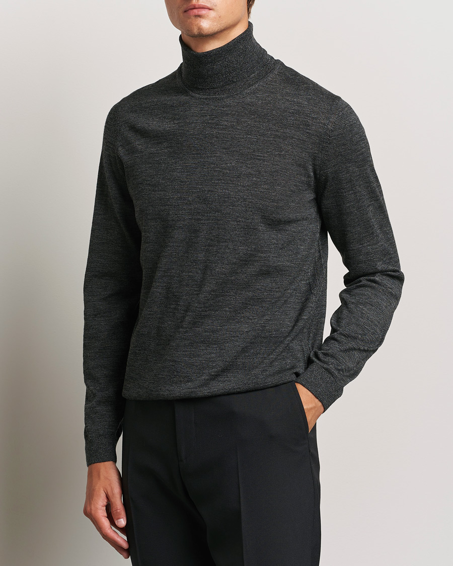 Hombres | Business & Beyond - Formal | BOSS BLACK | Musso Merino Knitted Polo Black