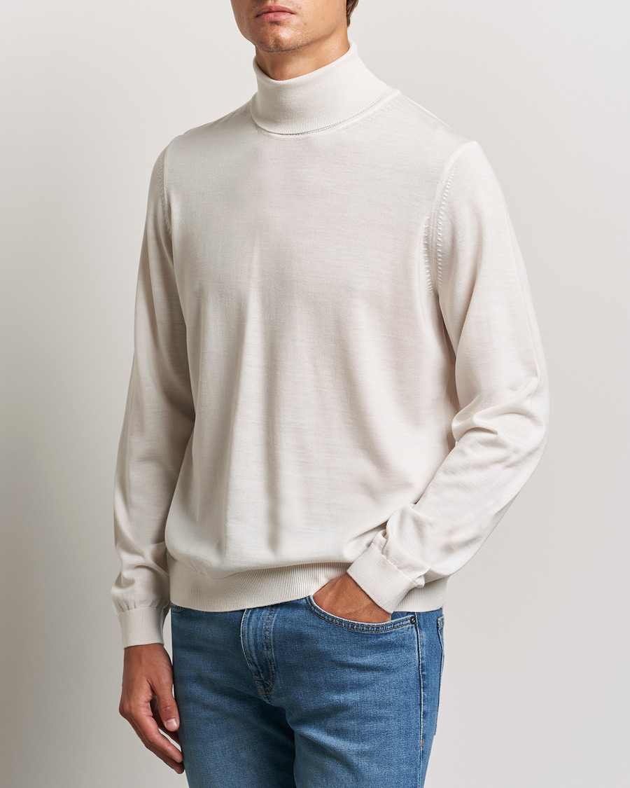 Hombres |  | BOSS BLACK | Musso Merino Knitted Polo Open White